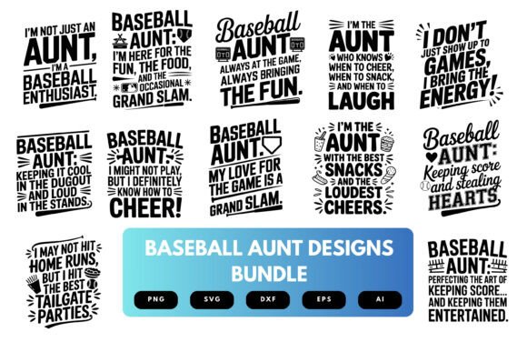 Baseball Aunt SVG Bundle: A Graphic Design Asset for Crafty Projects