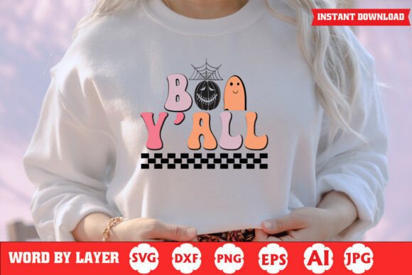 Boo Yall Halloween Graphics for Crafts