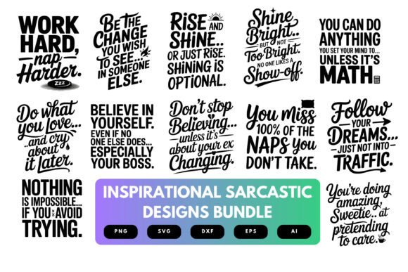 Branding With Sass: The Inspirational Sarcastic SVG Bundle