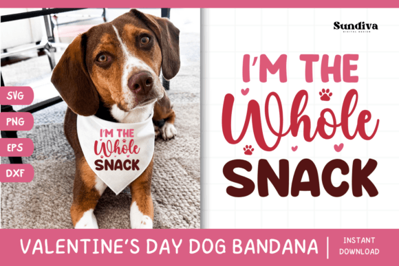 Cute Valentine’s Day Dog Bandana Quote 9 Graphics
