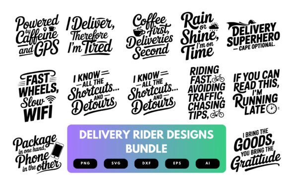 Delivery Rider SVG Bundle: A Graphic Asset for Local Branding