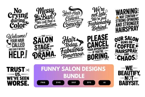 Fun Salon SVG Bundle