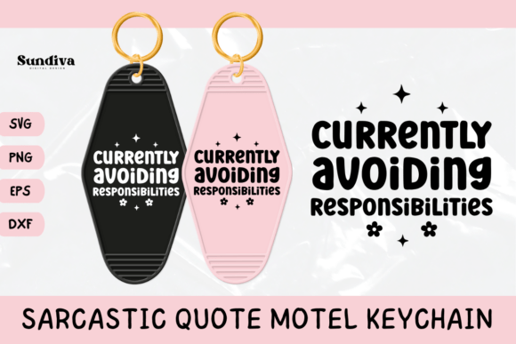 Funny Sarcastic Motel Keychain SVG 17: Graphics for Crafts & Content