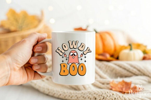 Howdy Boo Funny Ghost Halloween Graphic