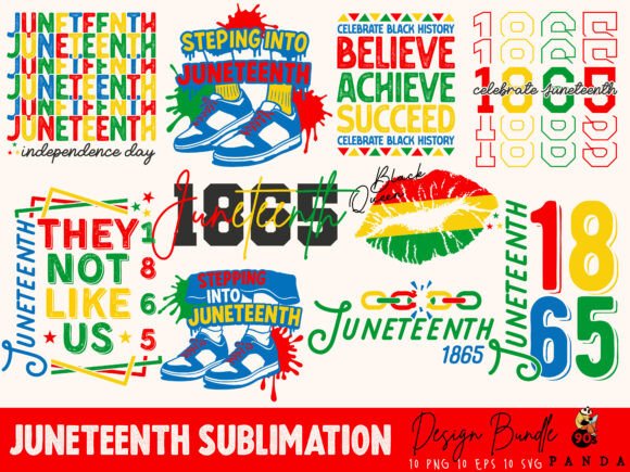 Juneteenth PNG Sublimation SVG Bundle for Crafts & Graphics