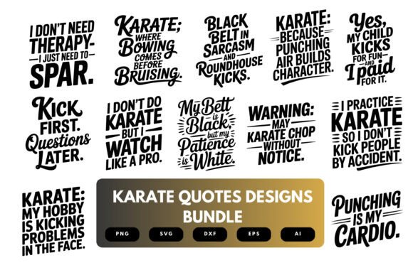 Karate Quotes SVG Bundle for Modern Graphics and Crafts