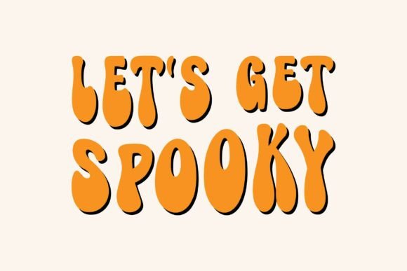 Retro Let’s Get Spooky Graphics for Crafts