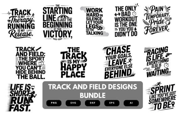 Track and Field Graphics for Crafts
