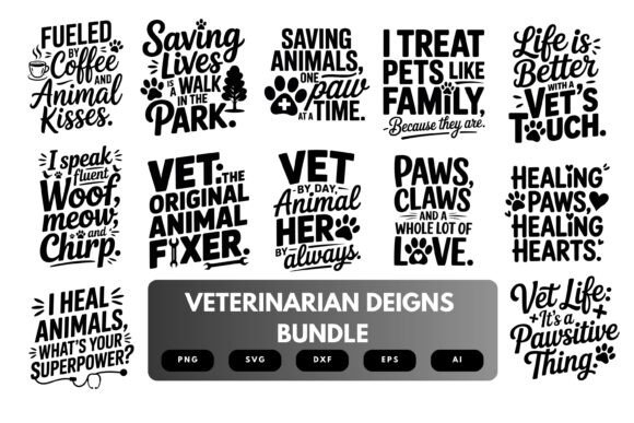 Veterinarian SVG Bundle Graphics for Crafts