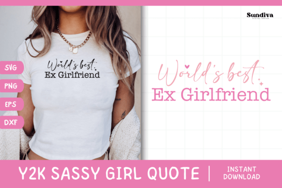Y2K Sassy Girl Baby Tee Quote 23: A Graphic Asset for Bold Crafts